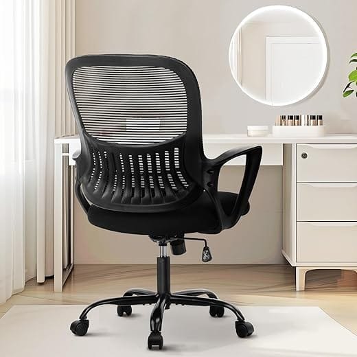Ergonomic Mid-Back Mesh Desk Chair: Comfort & Support for Productive Workdays