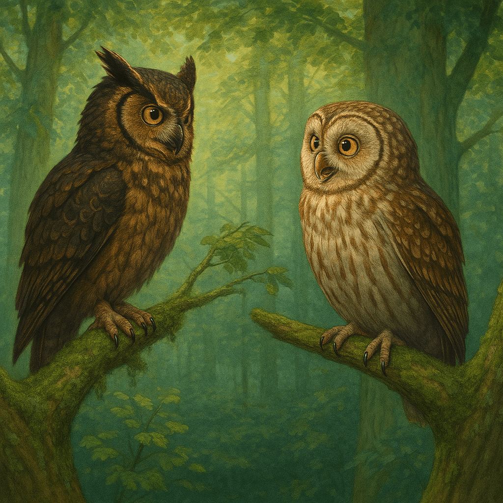 “Echoes Between the Pines” — A Proper Owl-to-Owl Exchange