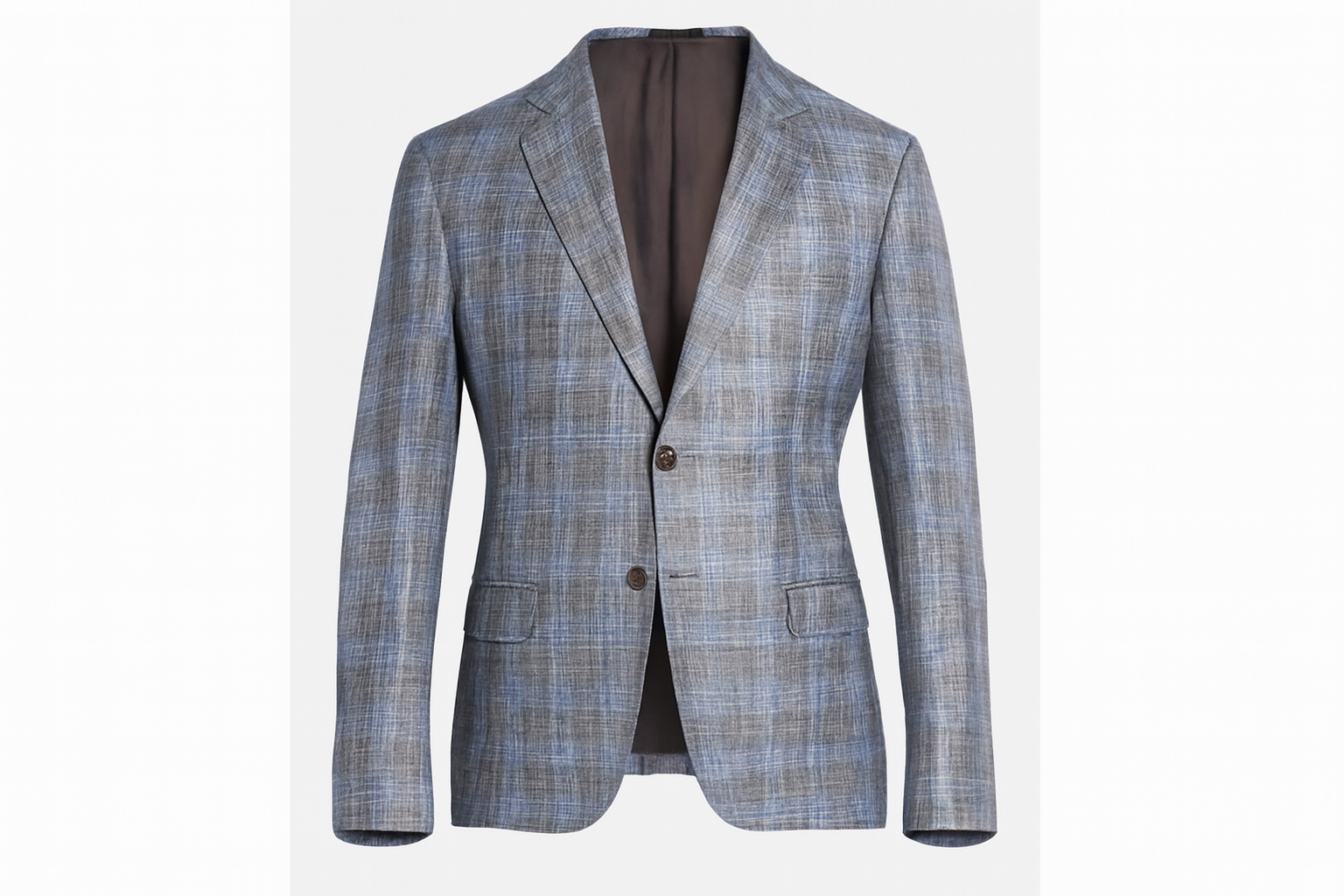 Men’s Bamboo Textured Plaid Sport Coat