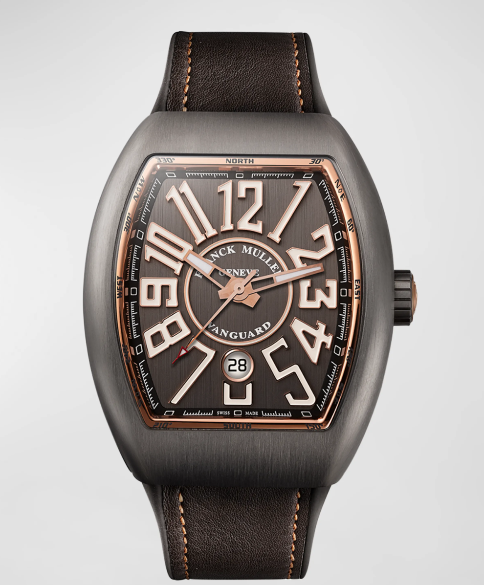 Franck Muller Vanguard 41mm – Brushed Titanium Meets Rose Gold Elegance