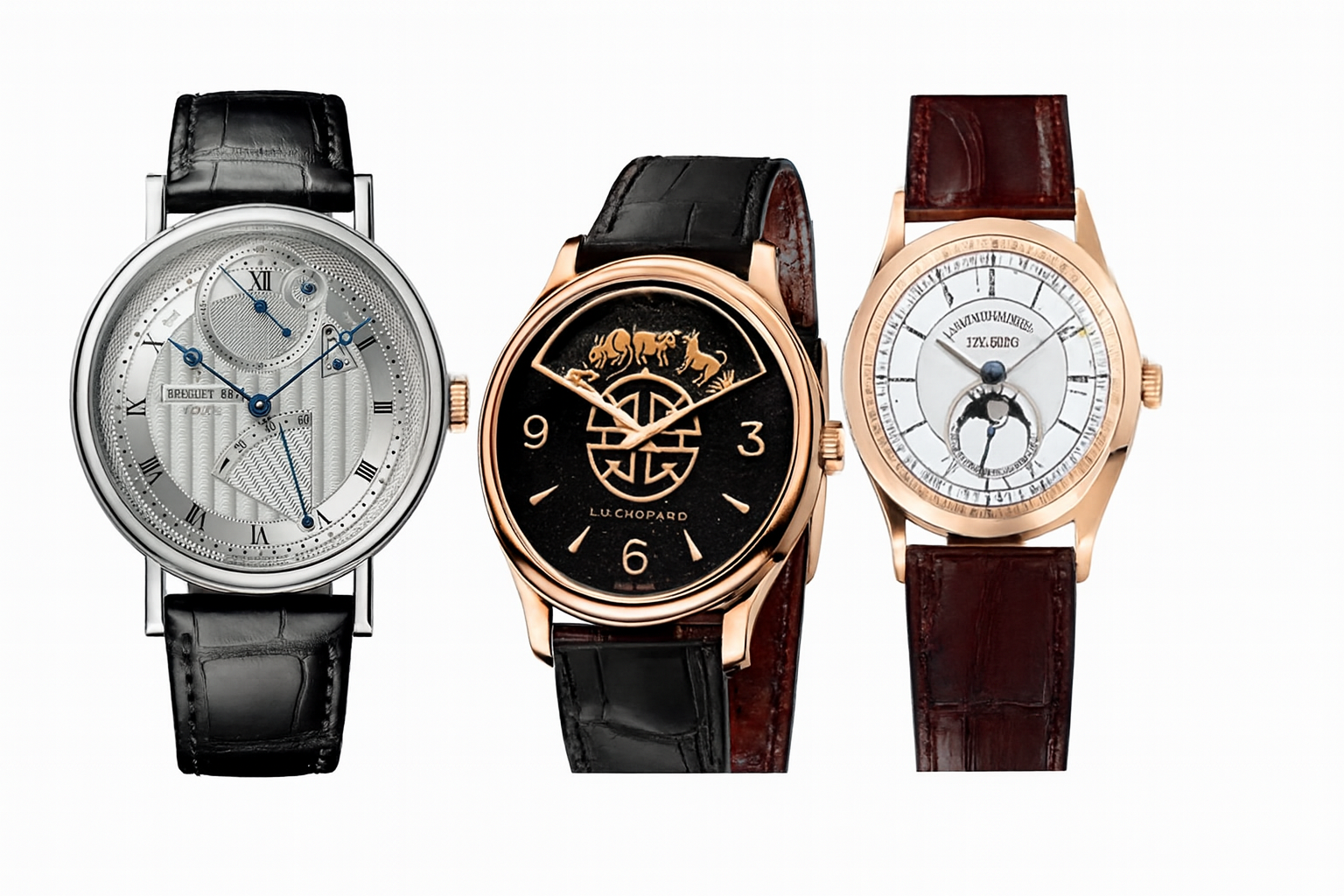 “Triad of Timeless Elegance: Breguet, Chopard & Patek Philippe”